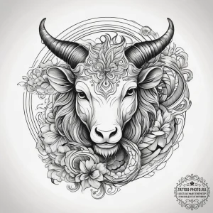 Tattoo design a strong, protective ram, with... - эскиз тату (№1753823127_0, 29.07.2025 21:05) — tattoo-photo.ru