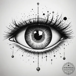 Tattoo sketch a zodiac animal's eye, with the... - эскиз тату (№1753823514_0, 29.07.2025 21:11) — tattoo-photo.ru