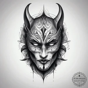 Tattoo sketch: a dark, smoky depiction of the... - эскиз тату (№1753827381_0, 29.07.2025 22:16) — tattoo-photo.ru