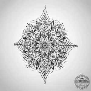 Ornament, concept art for tattoo, on a clean... - эскиз тату (№1753828135_0, 29.07.2025 22:28) — tattoo-photo.ru