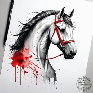 The trojan horse, tattoo line art, on a clean... - эскиз тату (№1753828525_0, 29.07.2025 22:35) — tattoo-photo.ru