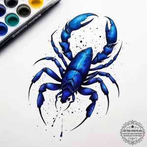 Tattoo design a scorpio scorpion, its silhoue... - эскиз тату (№1753829114_0, 29.07.2025 22:45) — tattoo-photo.ru