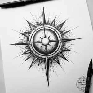 Tattoo sketch a celestial body being held by... - эскиз тату (№1753831254_0, 29.07.2025 23:20) — tattoo-photo.ru