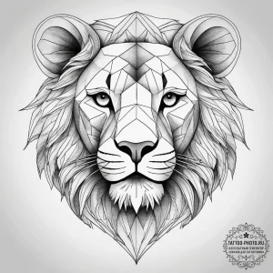 Tattoo sketch a geometric interpretation of a... - эскиз тату (№1753831835_0, 29.07.2025 23:30) — tattoo-photo.ru