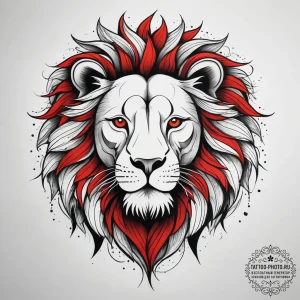 Tattoo sketch a majestic leo lion, its fur an... - эскиз тату (№1753832609_0, 29.07.2025 23:43) — tattoo-photo.ru