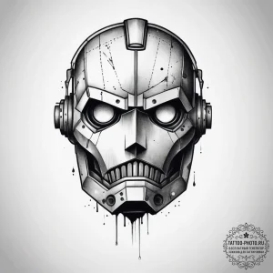 The iron giant, tattoo sketch design, soft wh... - эскиз тату (№1753866547_0, 30.07.2025 09:09) — tattoo-photo.ru