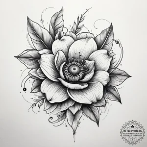 Tattoo design a realistic botanical illustrat... - эскиз тату (№1753870236_0, 30.07.2025 10:10) — tattoo-photo.ru