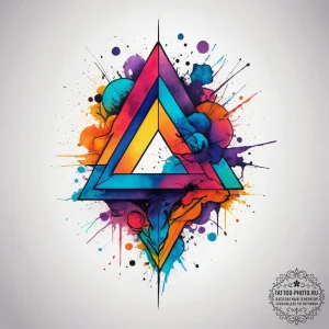 Tattoo design a geometric abstract representa... - эскиз тату (№1753871018_0, 30.07.2025 10:23) — tattoo-photo.ru