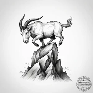 Tattoo design a capricorn goat-fish trying to... - эскиз тату (№1753871211_0, 30.07.2025 10:26) — tattoo-photo.ru