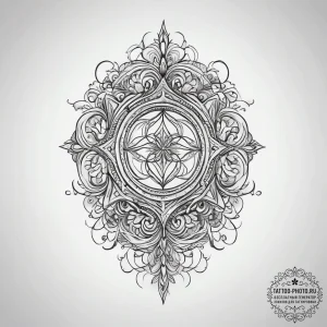 Tattoo sketch a flowing abstract pattern that... - эскиз тату (№1753873175_0, 30.07.2025 10:59) — tattoo-photo.ru