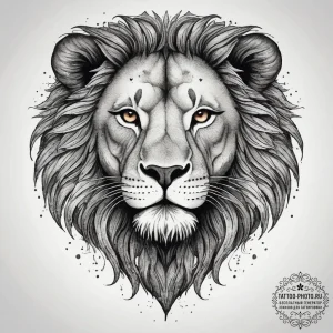 Tattoo sketch a leo lion, its face in intrica... - эскиз тату (№1753873763_0, 30.07.2025 11:09) — tattoo-photo.ru