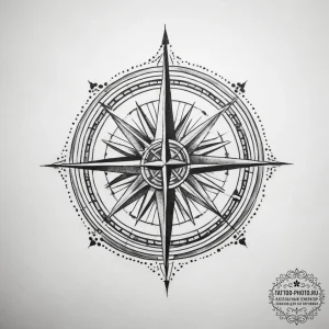 Tattoo sketch two parts of a simple compass t... - эскиз тату (№1753875741_0, 30.07.2025 11:42) — tattoo-photo.ru