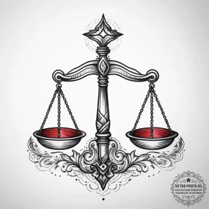 Tattoo sketch "i balance" text for libra, wit... - эскиз тату (№1753883717_0, 30.07.2025 13:55) — tattoo-photo.ru