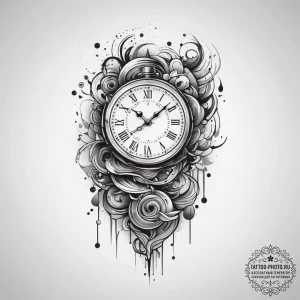 Tattoo design an abstract "flow state" where... - эскиз тату (№1753885880_0, 30.07.2025 14:31) — tattoo-photo.ru