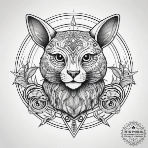 Tattoo design a cartoon version of the zodiac... - эскиз тату (№1753888416_0, 30.07.2025 15:13) — tattoo-photo.ru