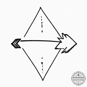 Tattoo design a single, sharp arrow pointing... - эскиз тату (№1753891746_0, 30.07.2025 16:09) — tattoo-photo.ru