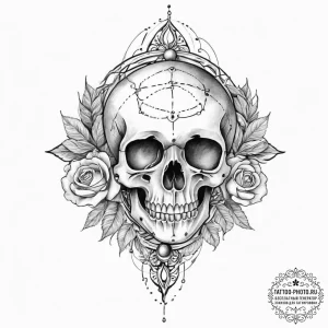 Tattoo sketch a mysterious, glowing orb or cr... - эскиз тату (№1753892727_0, 30.07.2025 16:25) — tattoo-photo.ru
