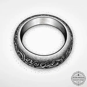 The "one ring" inscription from lord of the r... - эскиз тату (№1753893948_0, 30.07.2025 16:45) — tattoo-photo.ru