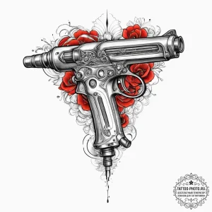 Ray gun, tattoo sketch design, rough sketchy... - эскиз тату (№1753894345_0, 30.07.2025 16:52) — tattoo-photo.ru