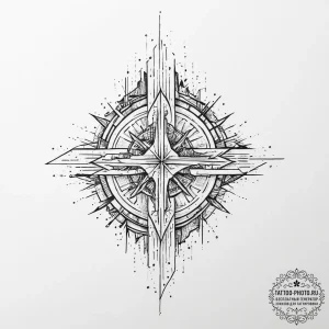 Tattoo design an abstract "glitch in the matr... - эскиз тату (№1753894553_0, 30.07.2025 16:55) — tattoo-photo.ru