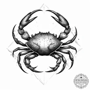 Tattoo design a cancer crab, its shell as a b... - эскиз тату (№1753894944_0, 30.07.2025 17:02) — tattoo-photo.ru