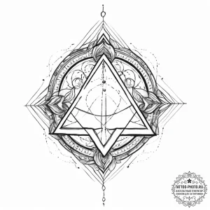 68. tattoo sketch: a "alatyr" rune as the cor... - эскиз тату (№1753895140_0, 30.07.2025 17:05) — tattoo-photo.ru