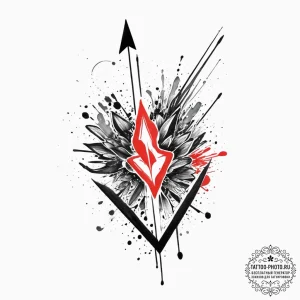 Tattoo sketch a stylized "continue" button wi... - эскиз тату (№1753895550_0, 30.07.2025 17:12) — tattoo-photo.ru