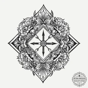 Tattoo sketch a stylized "continue" button wi... - эскиз тату (№1753899976_0, 30.07.2025 18:26) — tattoo-photo.ru