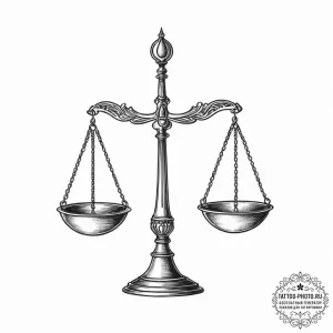 Tattoo sketch a balanced libra scale, perfect... - эскиз тату (№1753901561_0, 30.07.2025 18:52) — tattoo-photo.ru
