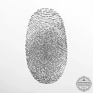 A close-up of a person's fingerprint. - эскиз тату (№1753904128_0, 30.07.2025 19:35) — tattoo-photo.ru