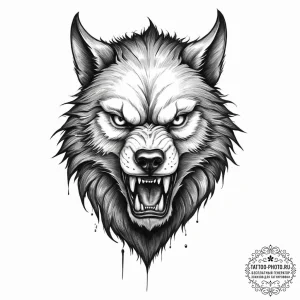 Werewolf - эскиз тату (№1753907886_0, 30.07.2025 20:38) — tattoo-photo.ru