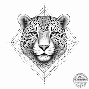 Jaguar, tattoo line art, dotwork shading, sti... - эскиз тату (№1753908287_0, 30.07.2025 20:44) — tattoo-photo.ru