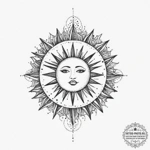 Black sun (symbol), concept art for tattoo, s... - эскиз тату (№1753908487_0, 30.07.2025 20:48) — tattoo-photo.ru