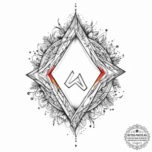 71. tattoo sketch: the rune "raduga" (rainbow... - эскиз тату (№1753908883_0, 30.07.2025 20:54) — tattoo-photo.ru