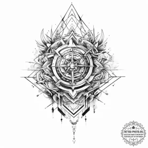 Tattoo sketch an abstract representation of a... - эскиз тату (№1753912262_0, 30.07.2025 21:51) — tattoo-photo.ru