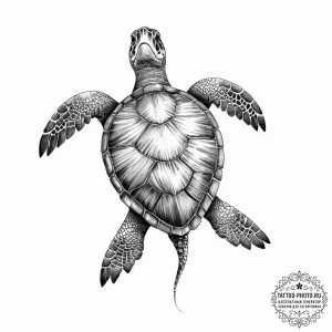 Turtle - эскиз тату (№1753912650_0, 30.07.2025 21:57) — tattoo-photo.ru