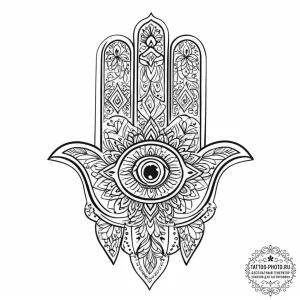 Hamsa - эскиз тату (№1753915013_0, 30.07.2025 22:36) — tattoo-photo.ru