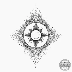 Tattoo design a small, abstract symbol of per... - эскиз тату (№1753917406_0, 30.07.2025 23:16) — tattoo-photo.ru