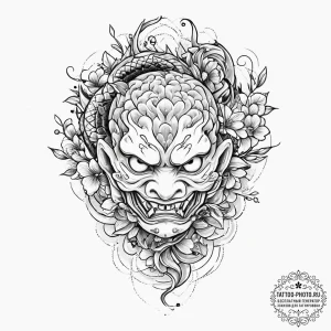 Tattoo design a human brain with integrated c... - эскиз тату (№1753917608_0, 30.07.2025 23:20) — tattoo-photo.ru