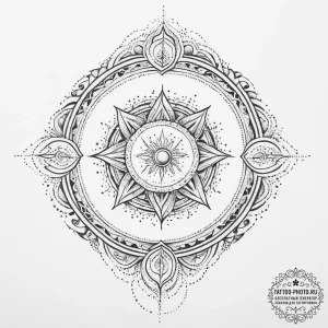 Tattoo design a nebula effect rendered entire... - эскиз тату (№1753920772_0, 31.07.2025 00:12) — tattoo-photo.ru