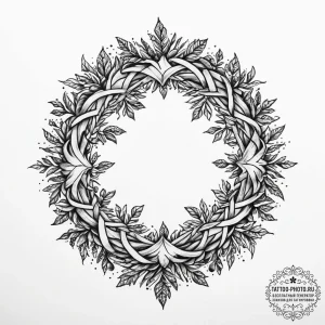 Tattoo sketch: a kolovrat made of interwoven... - эскиз тату (№1753921755_0, 31.07.2025 00:29) — tattoo-photo.ru