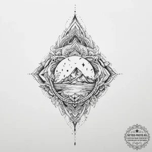 Tattoo sketch a flowing gradient of colors th... - эскиз тату (№1753923328_0, 31.07.2025 00:55) — tattoo-photo.ru