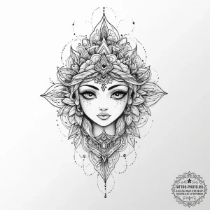 Tattoo design an abstract representation of d... - эскиз тату (№1753926070_0, 31.07.2025 01:41) — tattoo-photo.ru