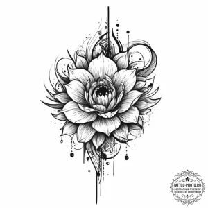 Alkonost, tattoo sketch design, black and gre... - эскиз тату (№1753928211_0, 31.07.2025 02:16) — tattoo-photo.ru