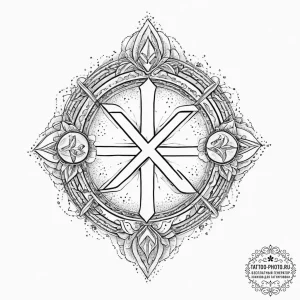 115. tattoo sketch: "istok" rune with subtle... - эскиз тату (№1753930546_0, 31.07.2025 02:55) — tattoo-photo.ru