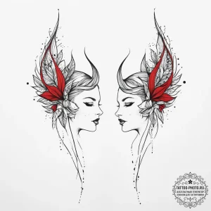 Tattoo design a pair of elf ears with subtle... - эскиз тату (№1753931327_0, 31.07.2025 03:08) — tattoo-photo.ru