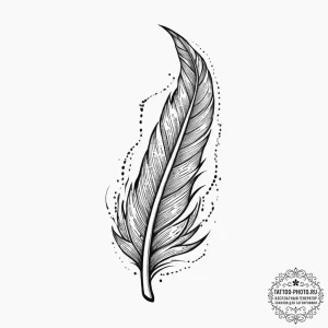 A burning feather, tattoo flash sheet design,... - эскиз тату (№1753931906_0, 31.07.2025 03:18) — tattoo-photo.ru