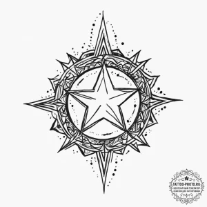 Tattoo design a small, simple star or moon.,... - эскиз тату (№1753932293_0, 31.07.2025 03:24) — tattoo-photo.ru