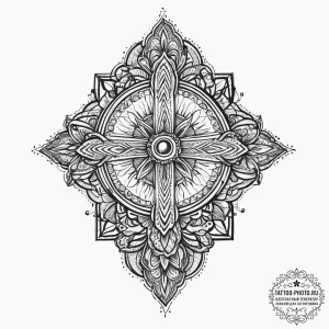 Tattoo sketch a delicate, intricate lace patt... - эскиз тату (№1753940456_0, 31.07.2025 05:40) — tattoo-photo.ru