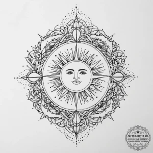 A geometric tattoo design that merges the kol... - эскиз тату (№1753941426_0, 31.07.2025 05:57) — tattoo-photo.ru